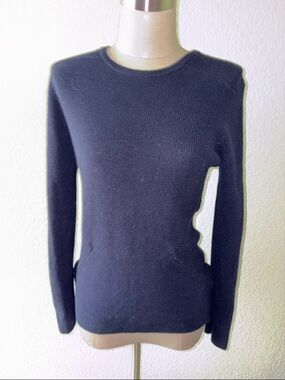 Zara Man navy blue Crewneck Sweater